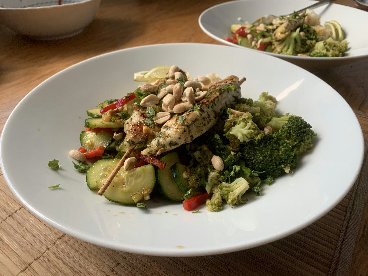 Chicken Skewers Salad